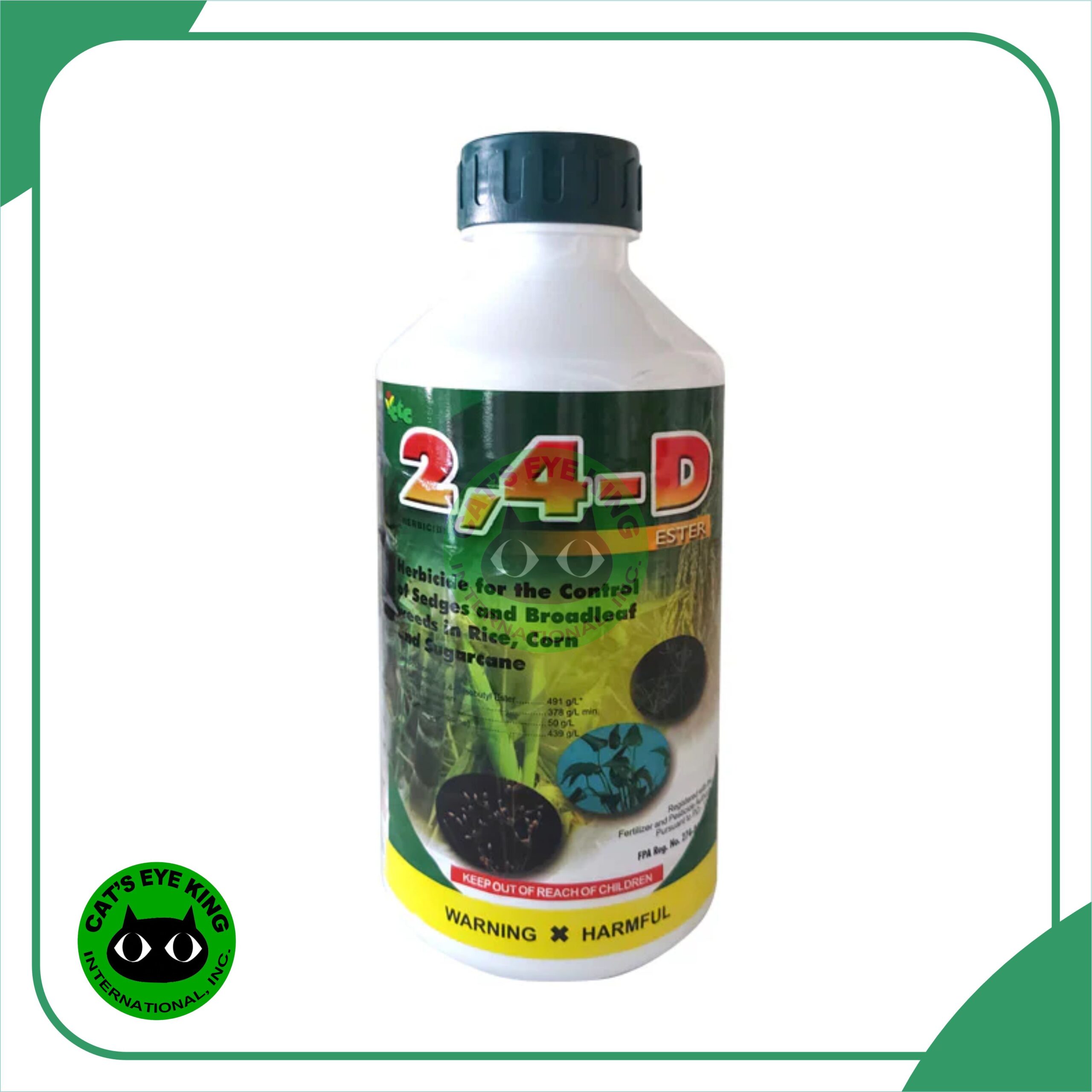 2,4-D Ester | Isobutyl Ester | – Herbicide – Control of Weeds, Sedges and Broadleaf – 1 liter